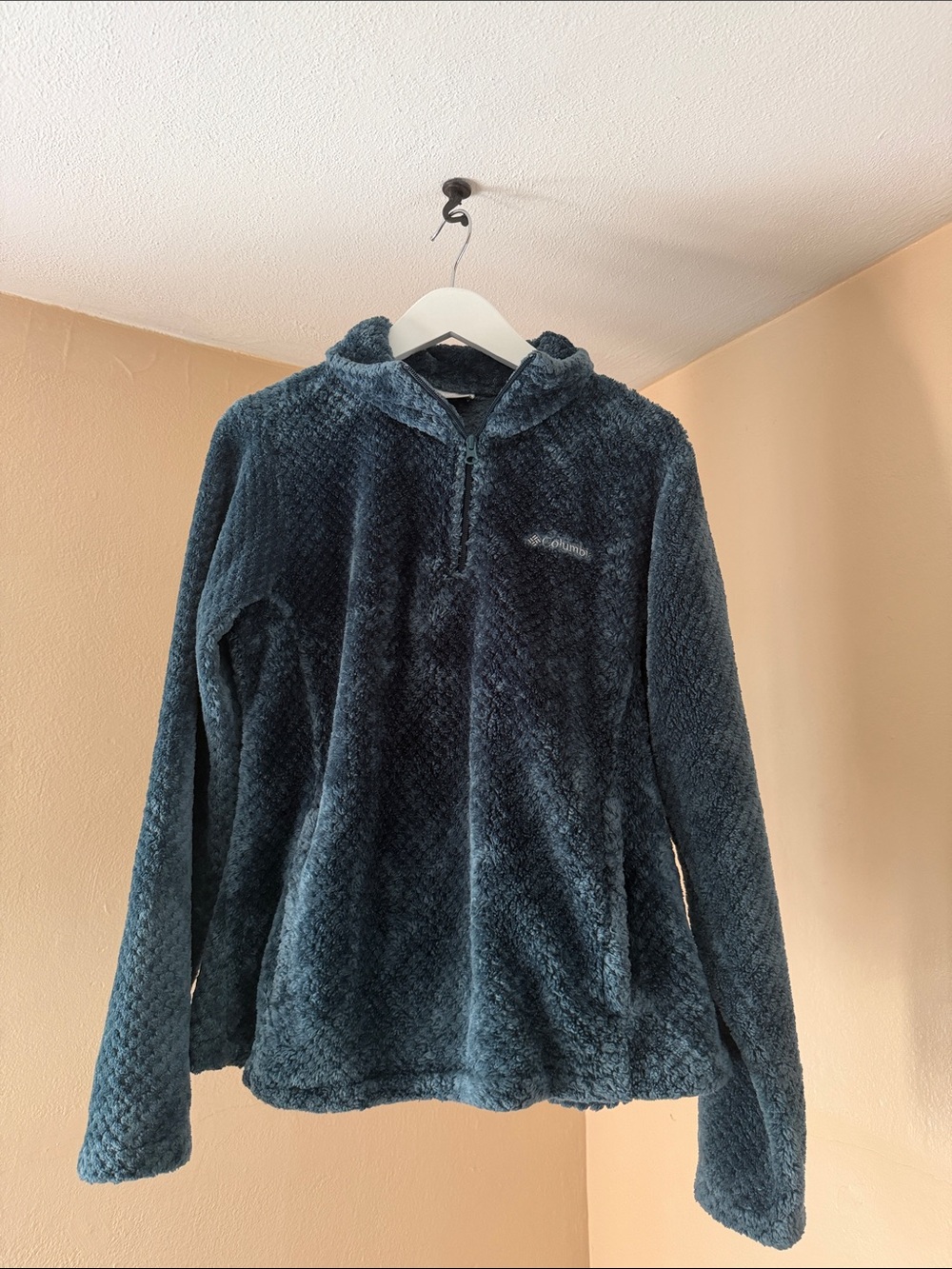 Columbia Women's Plush Half-Zip Teddy Jacket - Deep Teal